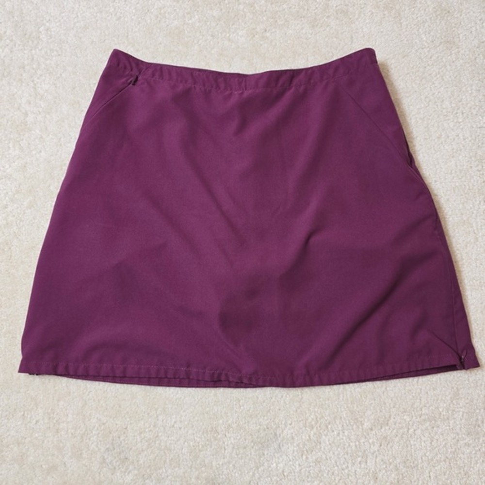 Patagonia Plum Duway Skort Size 8 Zipper Side‎ Vents Pocket